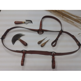 PECHO PETRAL VAQUERO HEBILLAJE INOX PAVONADO