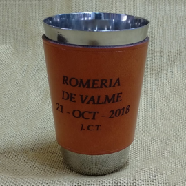 Vasos forrados de piel, grabacion personalizada