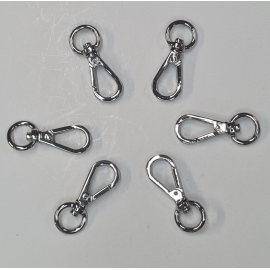 Mosquetón quitavueltas 8mm níquel