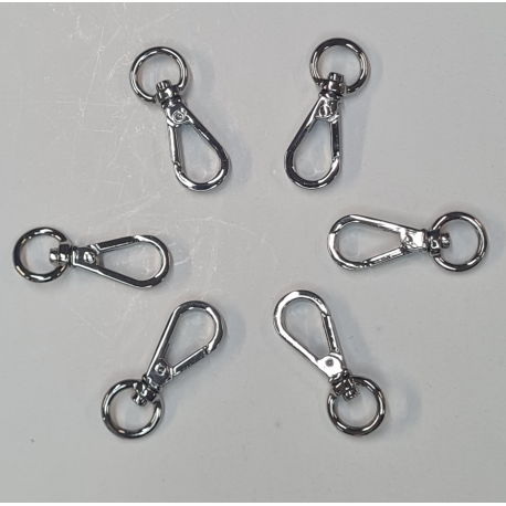 Mosquetón quitavueltas 8mm níquel