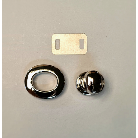 Broche giro redondo mediano níquel